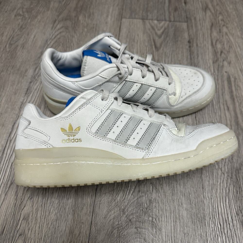 Adidas Forum Classic Low Mens‎ Size 9 US Talc Gray Leather Suede Shoes